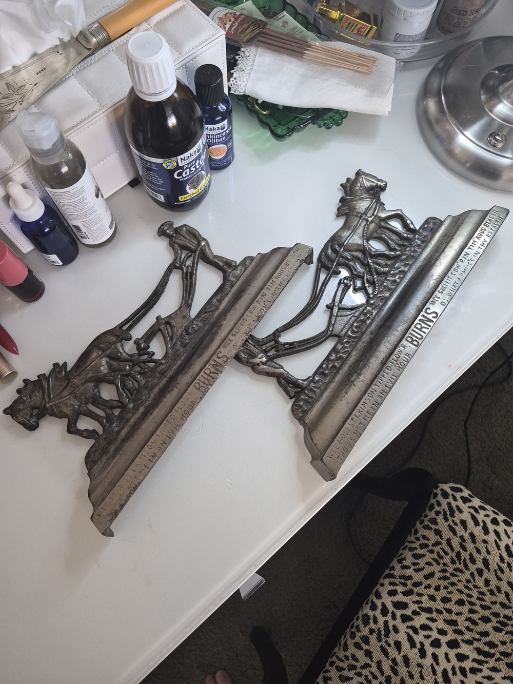 Pair Of Antique Chimmney Ornaments
